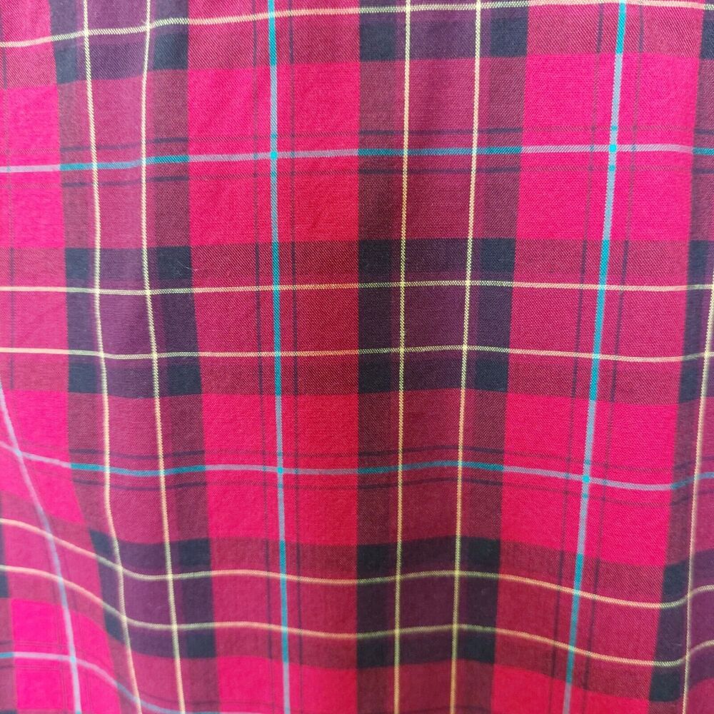 American Eagle Mens Shirt Button Down Red Plaid Long Sleeve Classic Fit Large - Picture 4 of 9